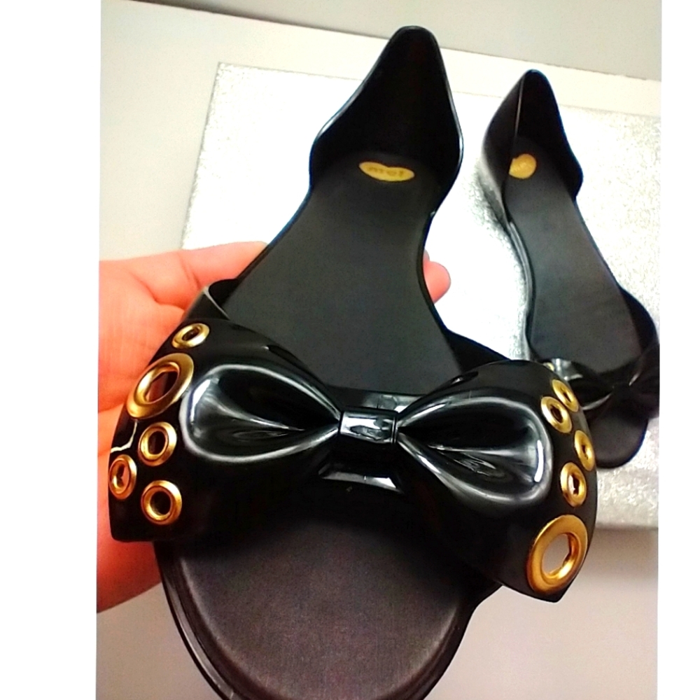 MEL by MELISSA Grommet Studded Bow Jelly Sandals